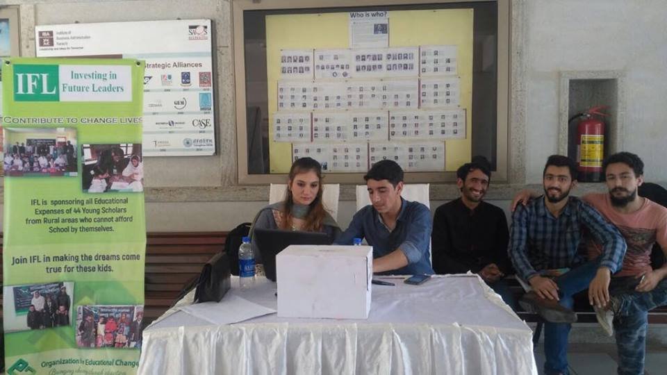 The OEC Invest in Future Leaders(IFL) team started off its #IFLCampusDrive at IBA, Karachi